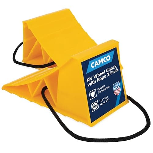 Camco 44471 Wheel Chock with Rope (2-Pack), Amazon product photo