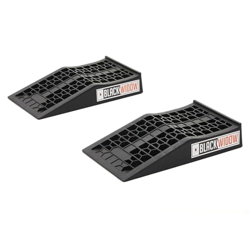 Black Widow Plastic Low-Profile Car Ramps (3 in Lift), Amazon product photo